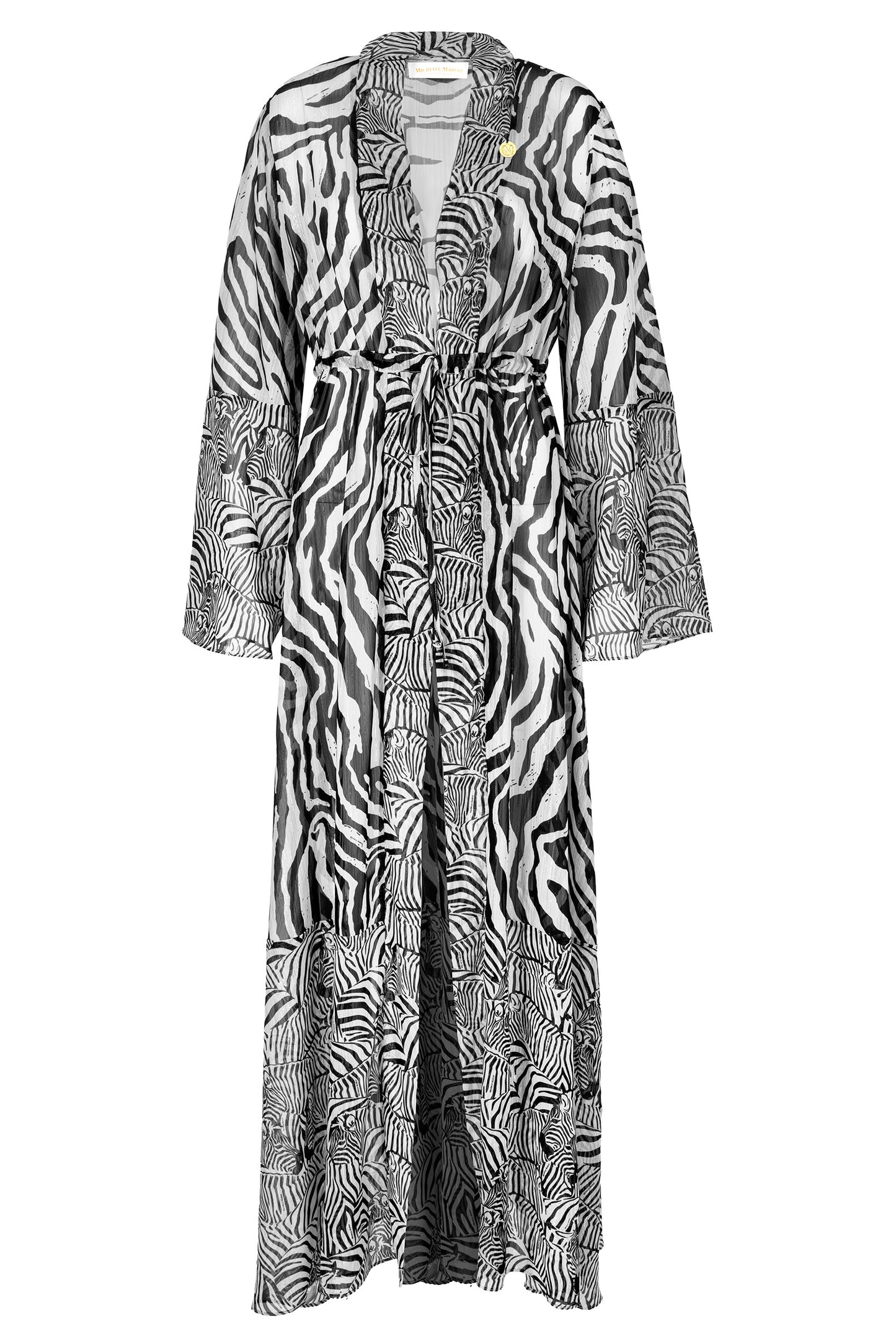 GOWN SAFARI ZEBRA WHITE